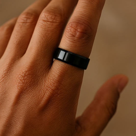 Flat Black Ring - 7mm