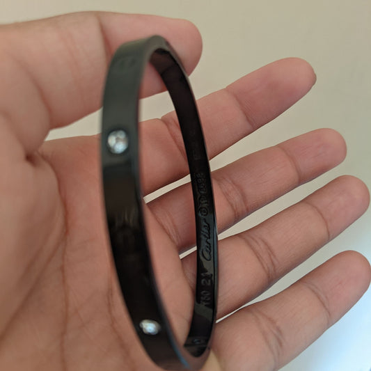 Oval Bracelet - 5mm - Black