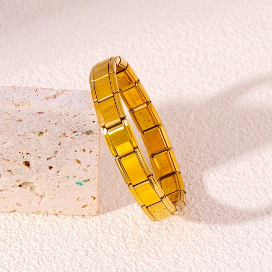 Elastic Chain Bracelet - 9mm - Golden